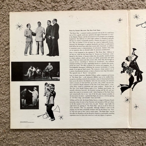 The Music Man Original Broadway Cast Vinyl Record Capitol Records - Picture 4 of 7